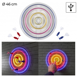 LAMPE LED EFFET NEON CIBLE USB